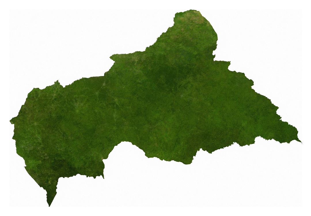 Большая спутниковая карта Центральноафриканской Республики