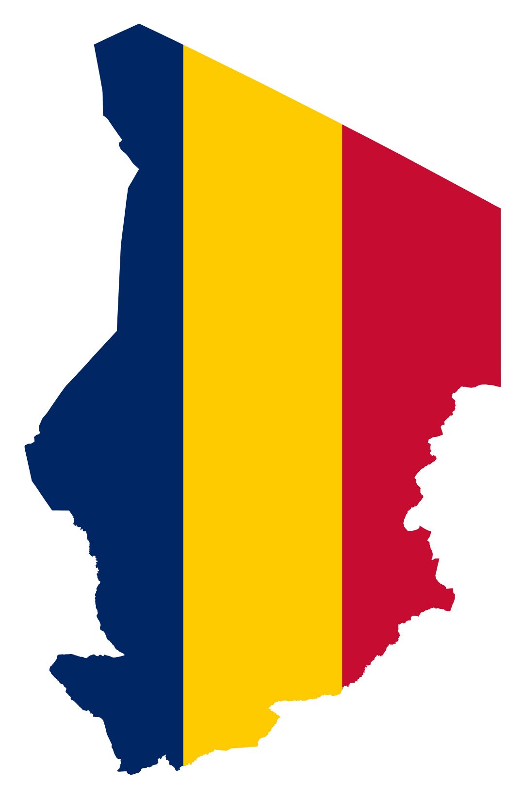Большая карта флаг Чада