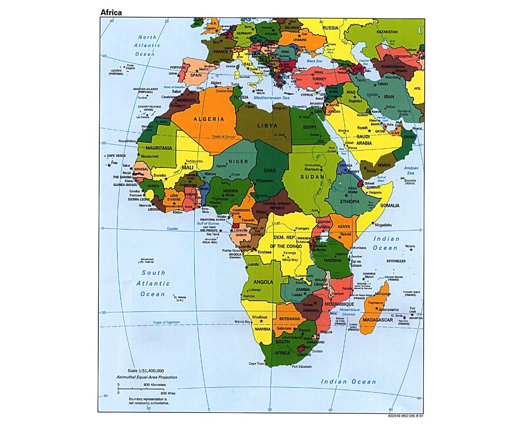 Карты Африки и Африканских стран