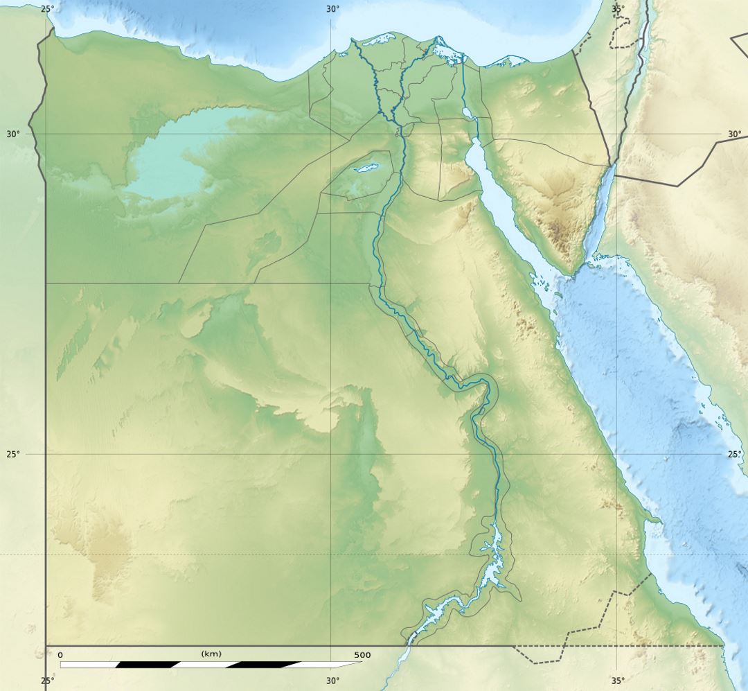 Детальная карта рельефа Египта