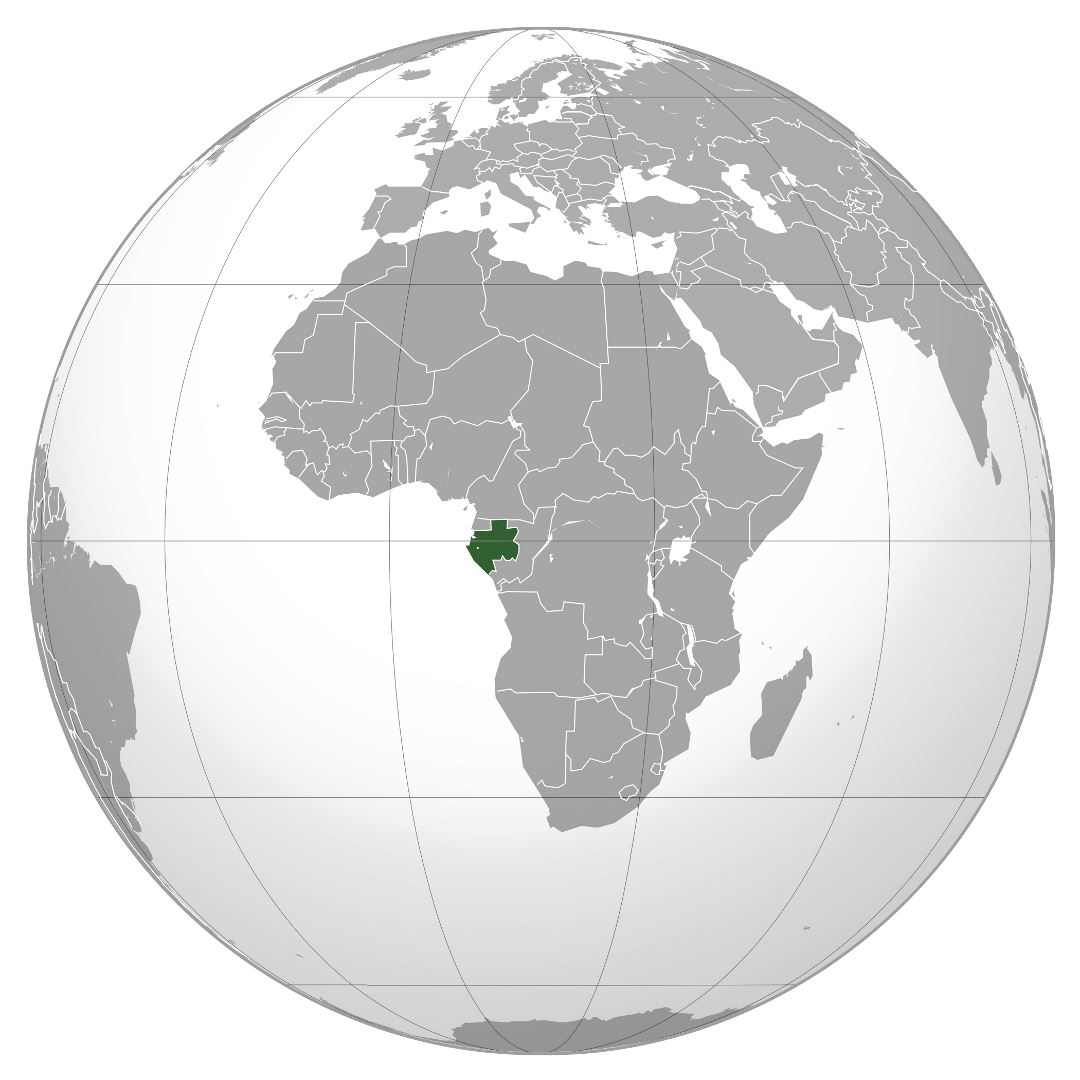Большая карта расположения Габона в Африке