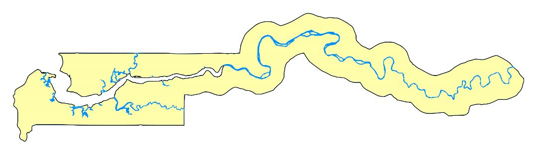 Большая карта рек Гамбии