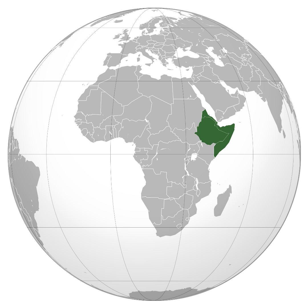 Большая подробная карта месторасположения Африканского Рога