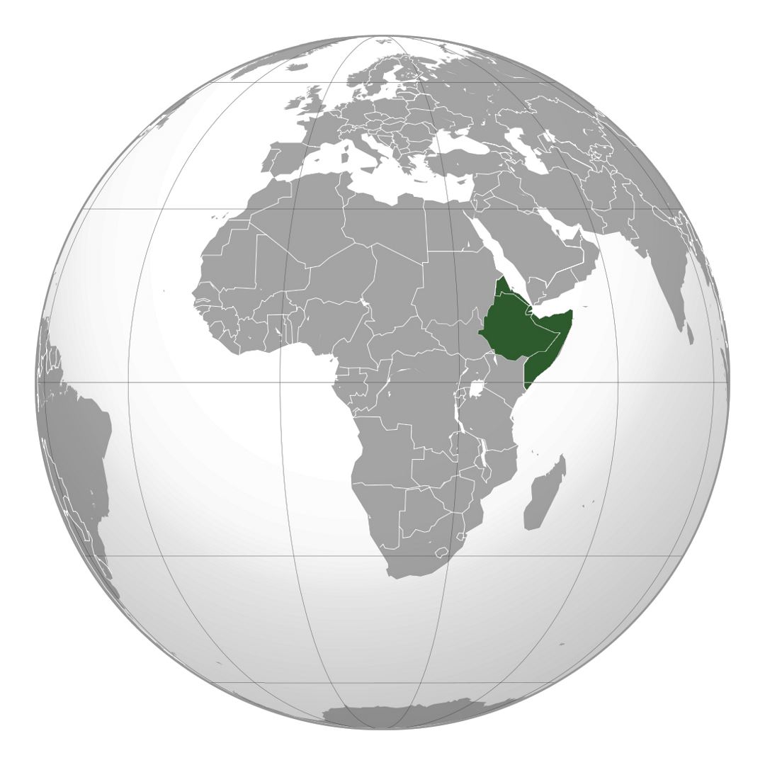 Большая карта местоположения Африканского Рога