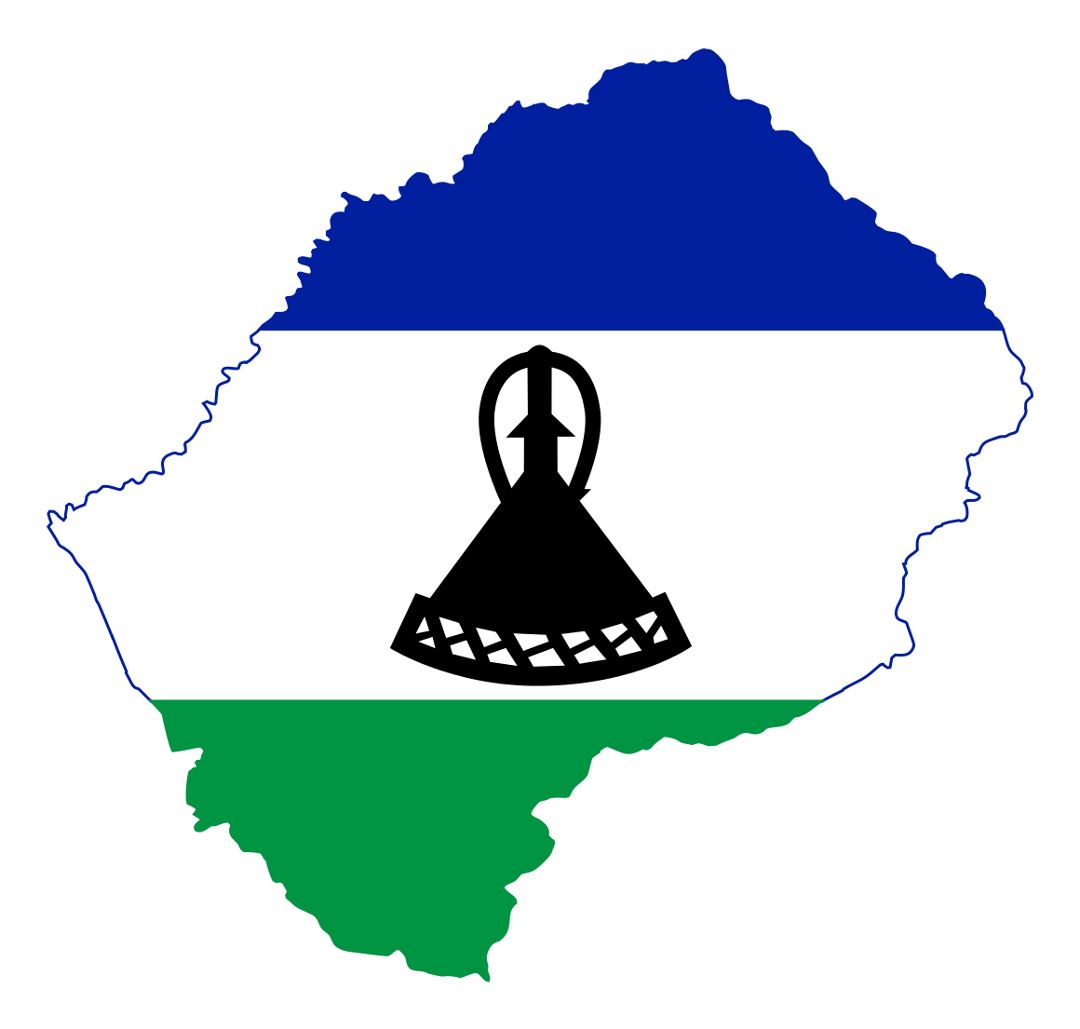 Детальная карта - флаг Лесото