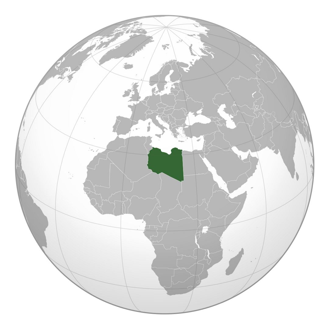 Большая карта расположения Ливии в Африке