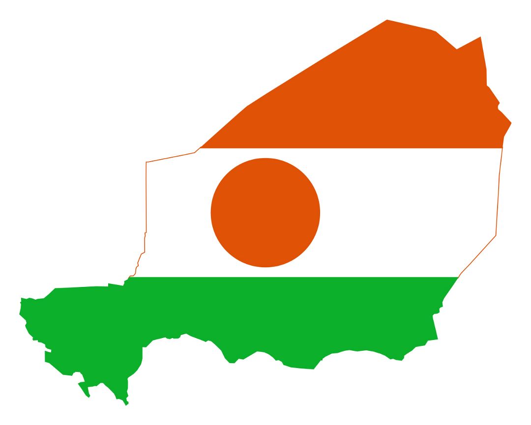 Большая карта флаг Нигера