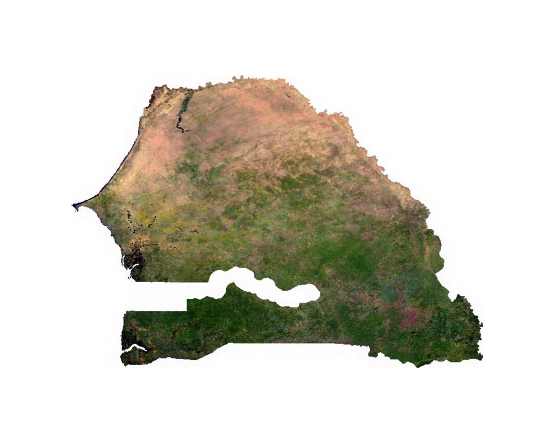 Спутниковая карта Сенегала