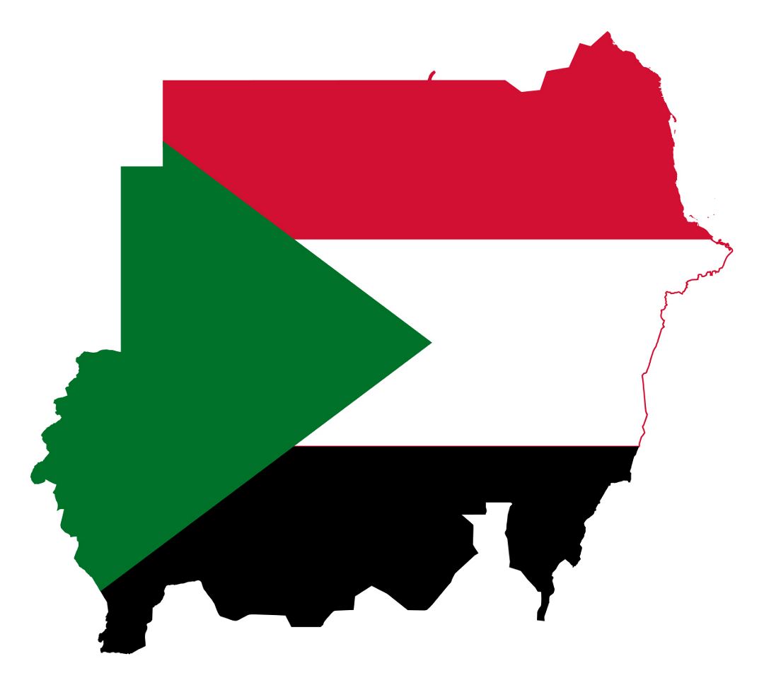 Детальная карта флаг Судана