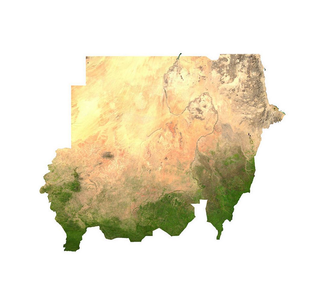 Спутниковая карта Судана