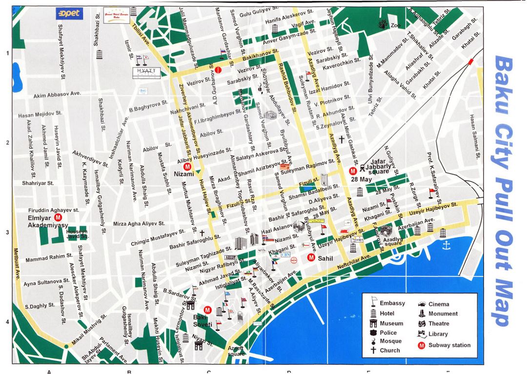 Карта дорог города Баку