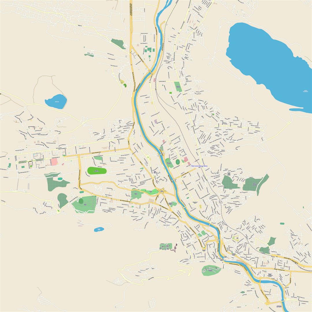 Большая карта дорог города Тбилиси