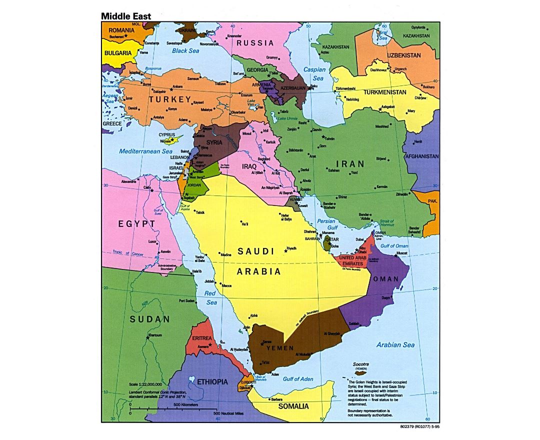 Карты Ближнего Востока