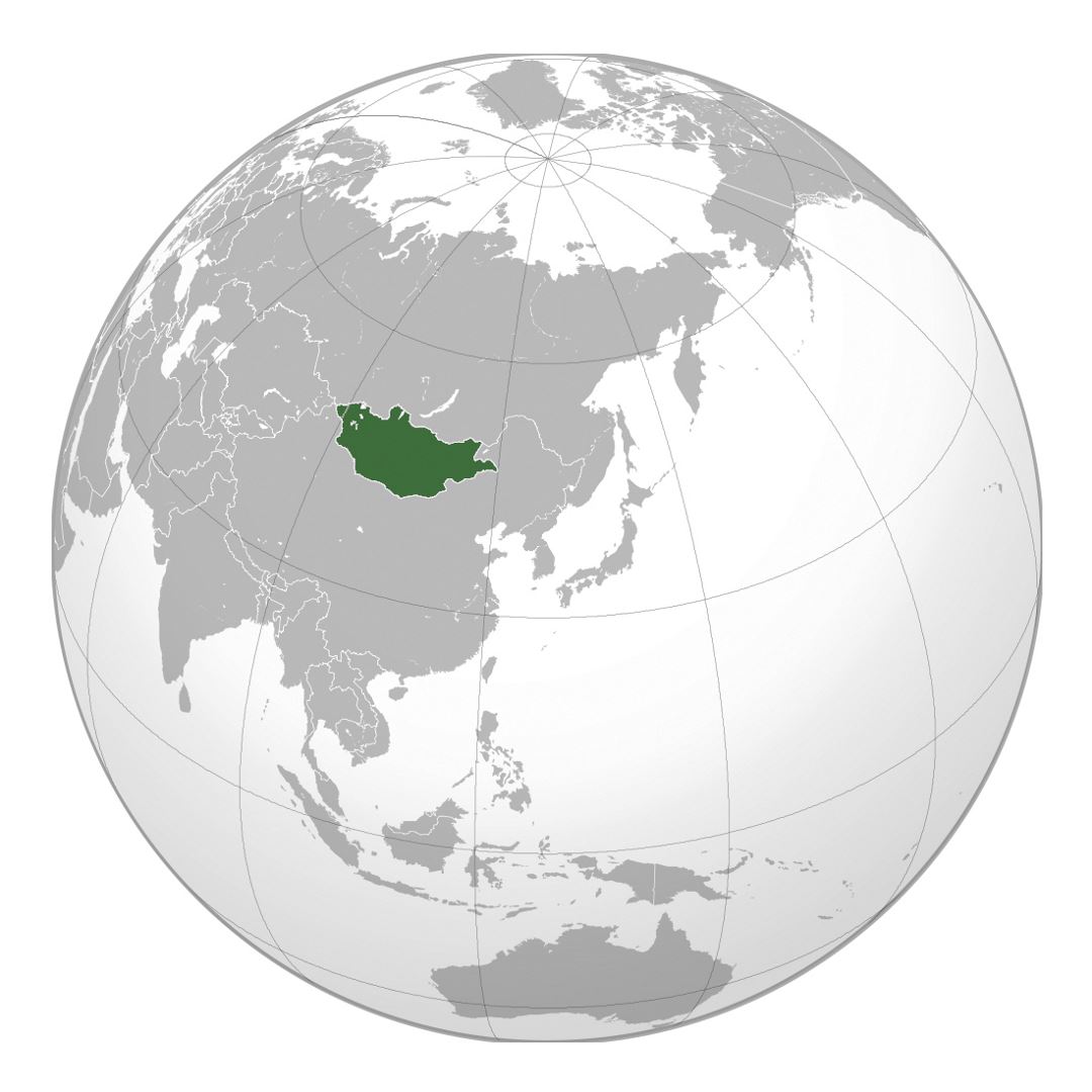 Детальная карта расположения Монголии