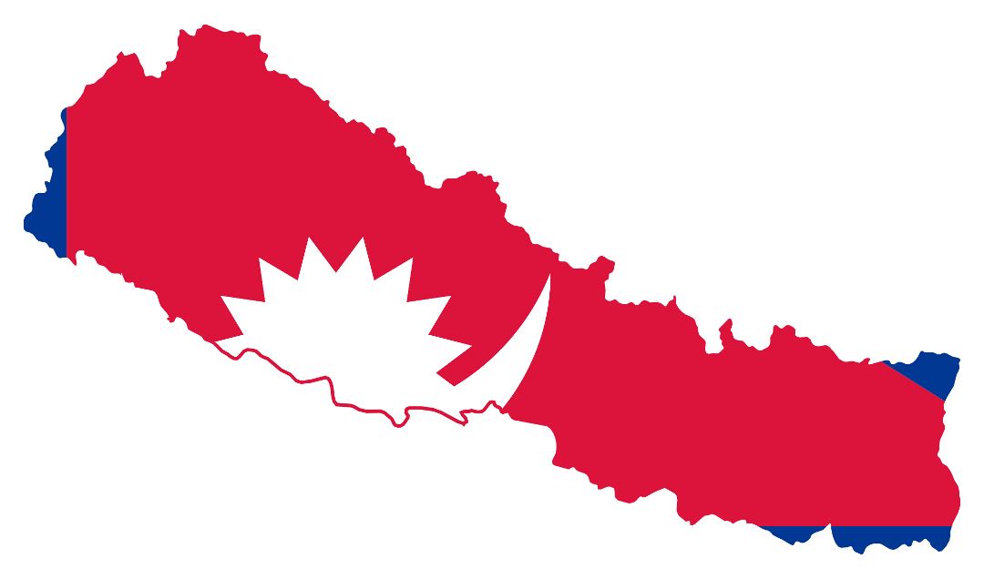 Большая карта флаг Непала