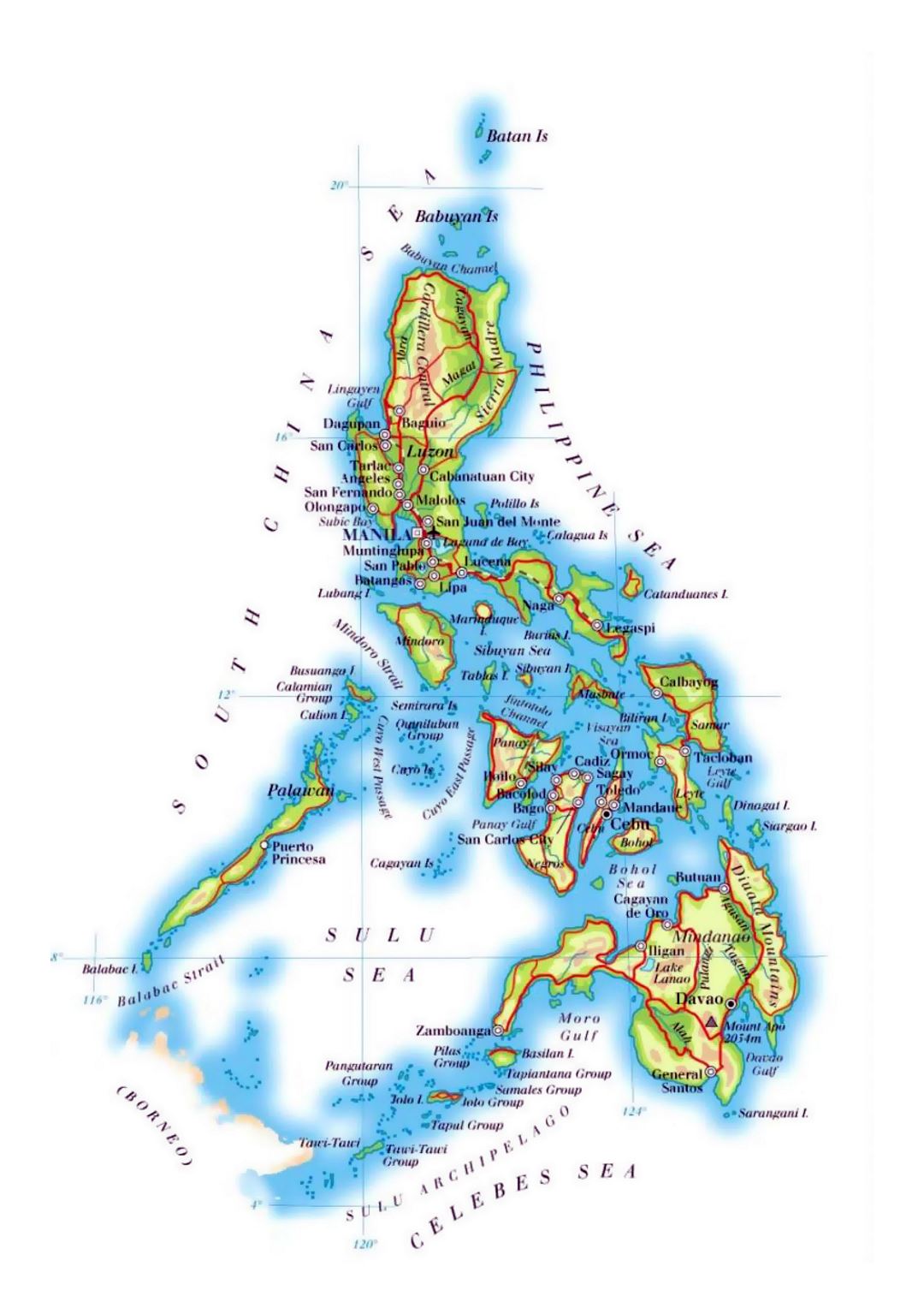 Филиппина на английском. Филиппины карта подробная. Филиппины архипелаг на карте. Географическое положение Филиппин на карте. Подробная карта Филиппин.