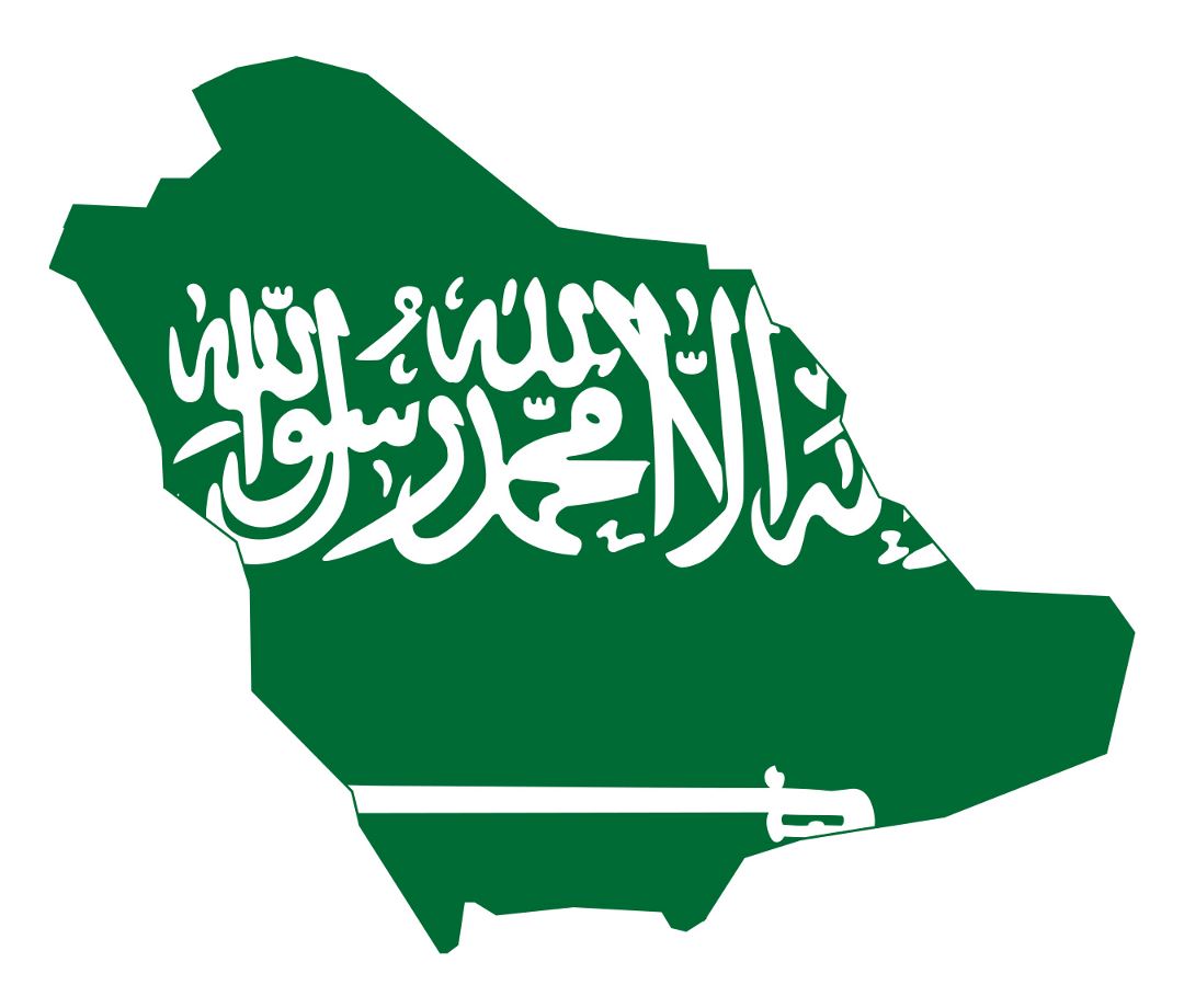 Большая карта флаг Саудовской Аравии
