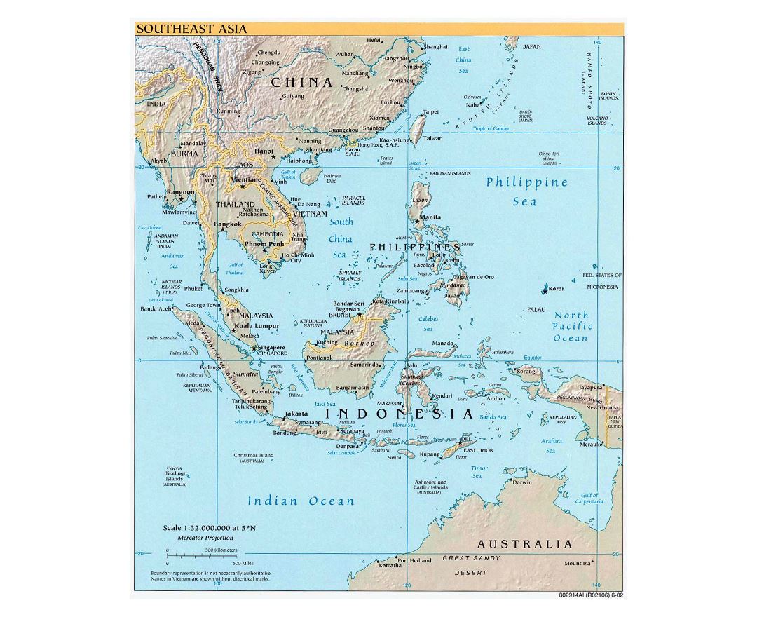 Карты Юго-Восточной Азии