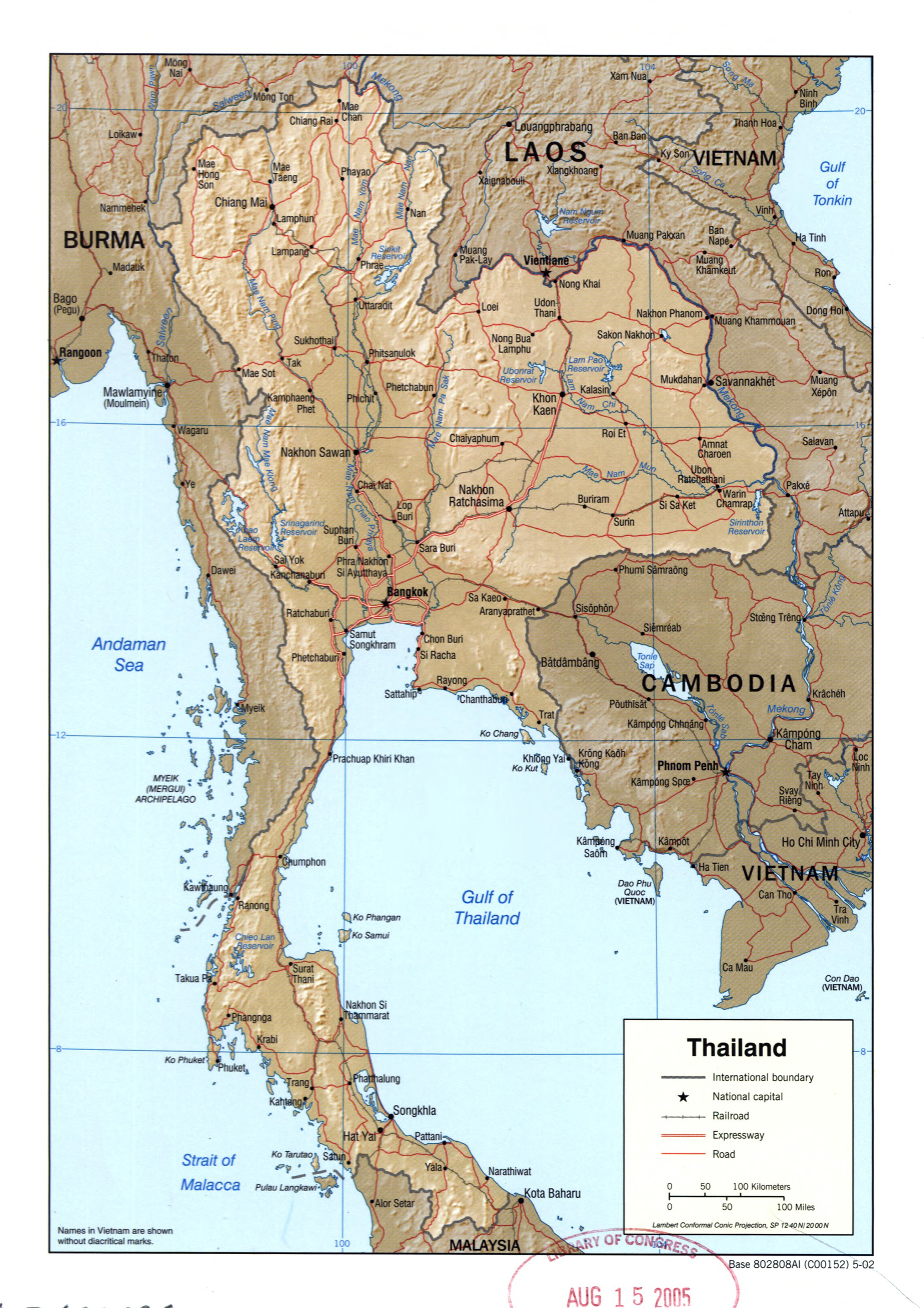 карта тайланда