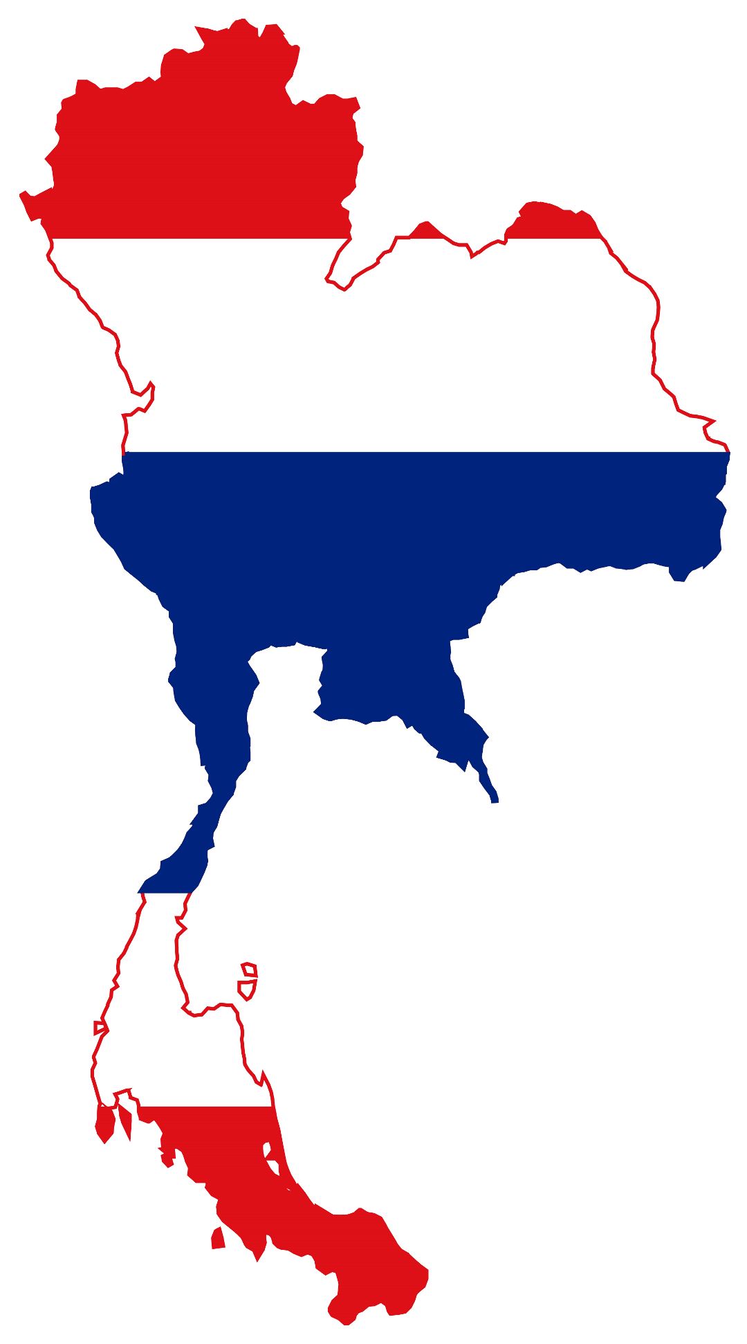 Большая карта флаг Таиланда
