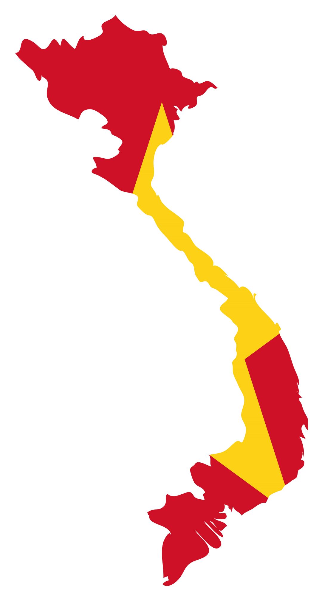 Большая карта флаг Вьетнама