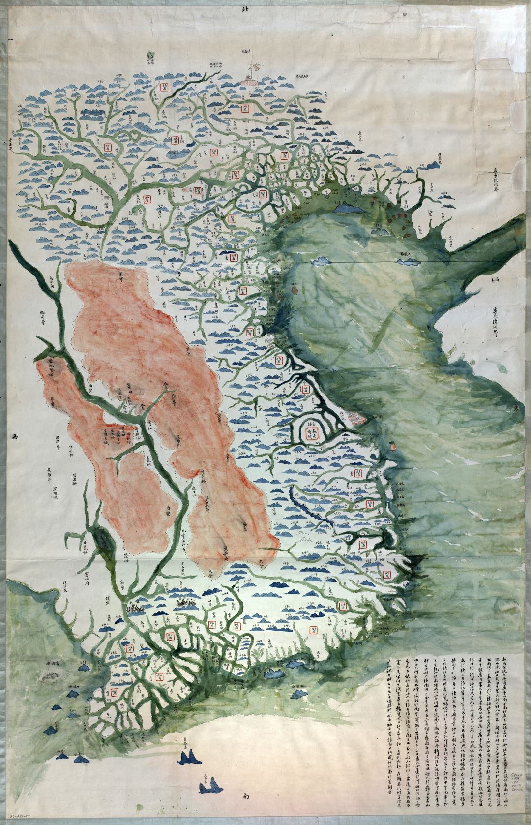 Крупномасштабная детальная старая карта Вьетнама - 1890