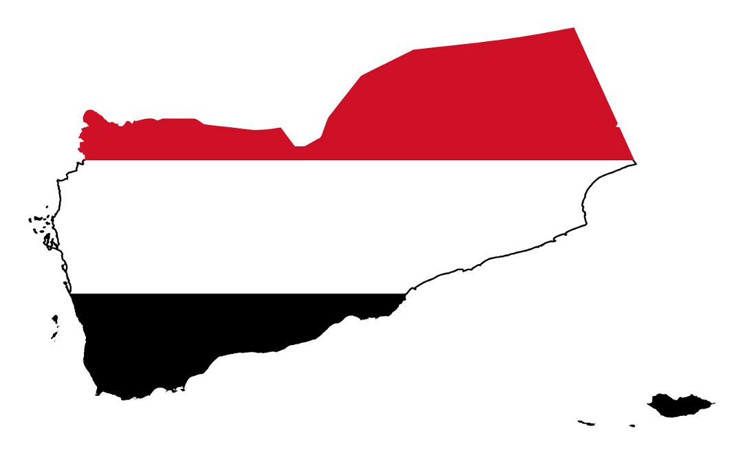 Большая карта флаг Йемена