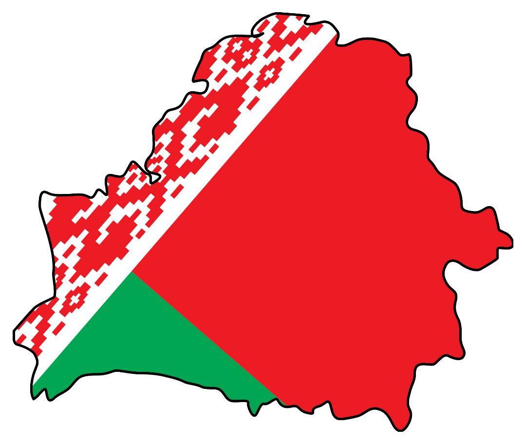 Большая карта-флаг Беларуси