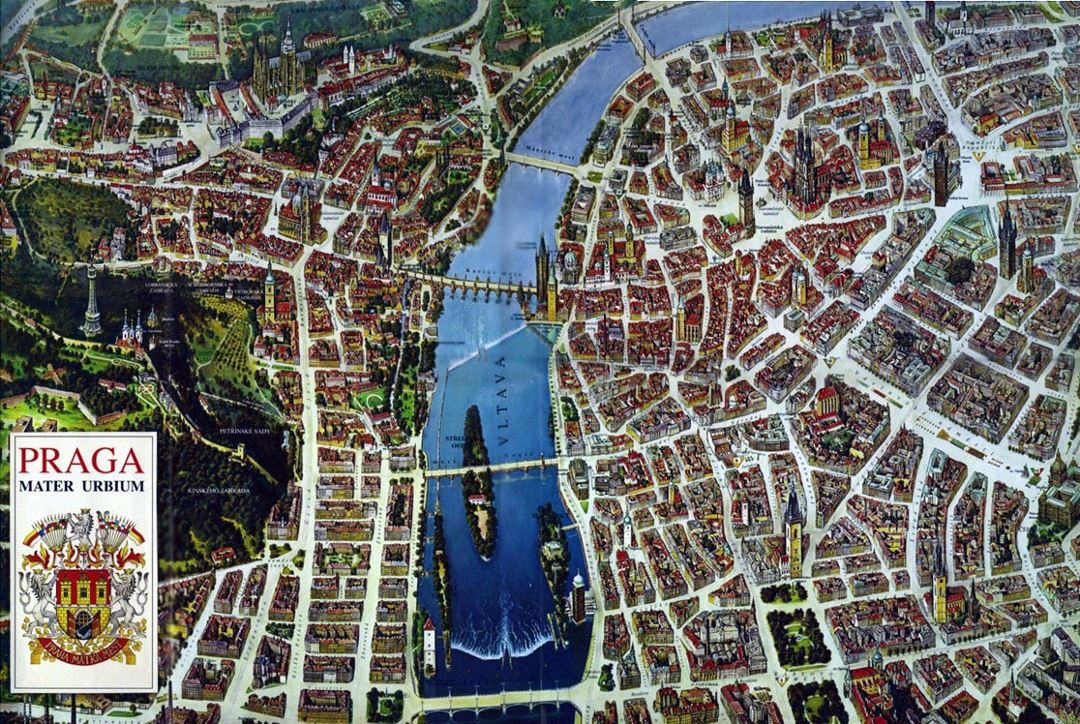 Панорамная карта города Праги