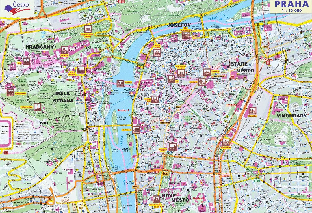 Карта дорог города Праги