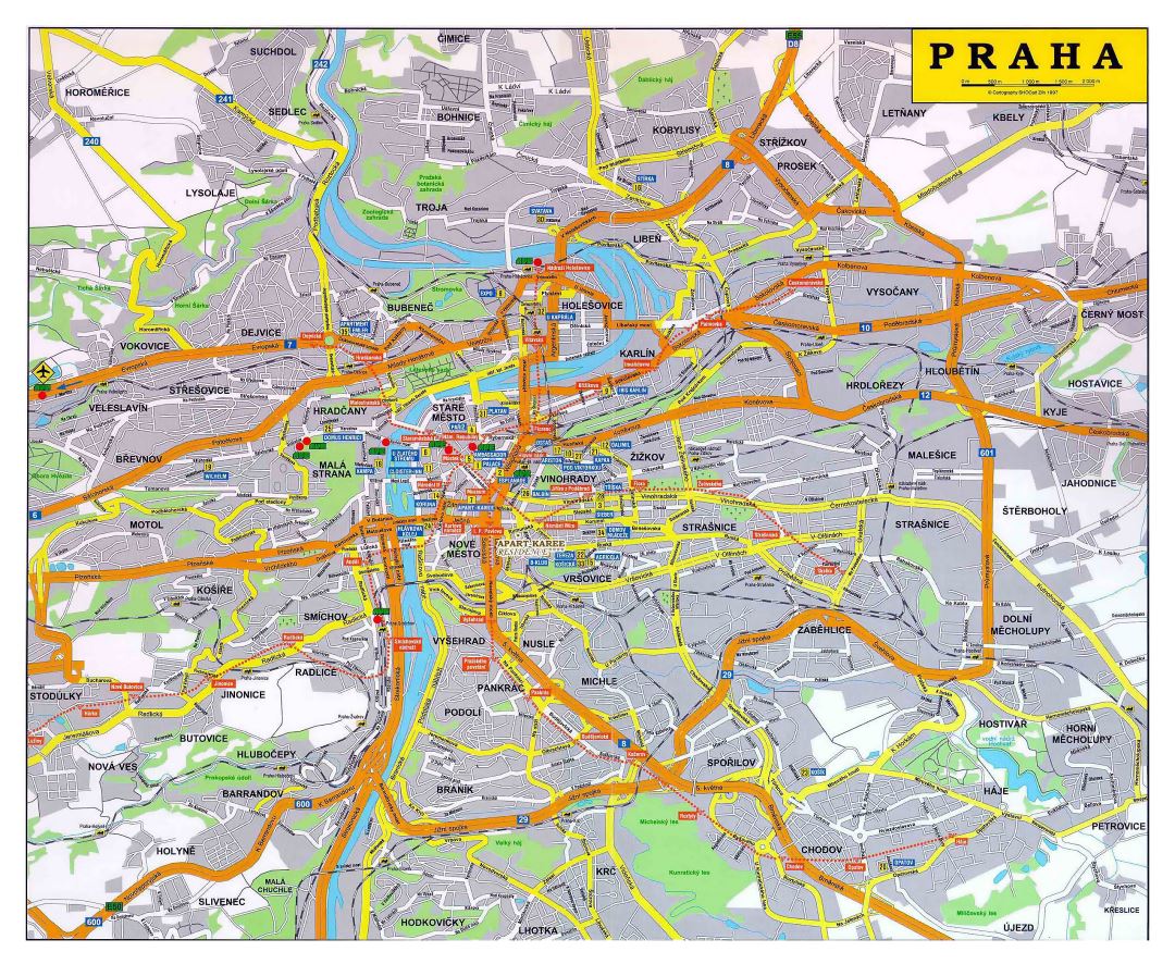 Карта дорог Праги
