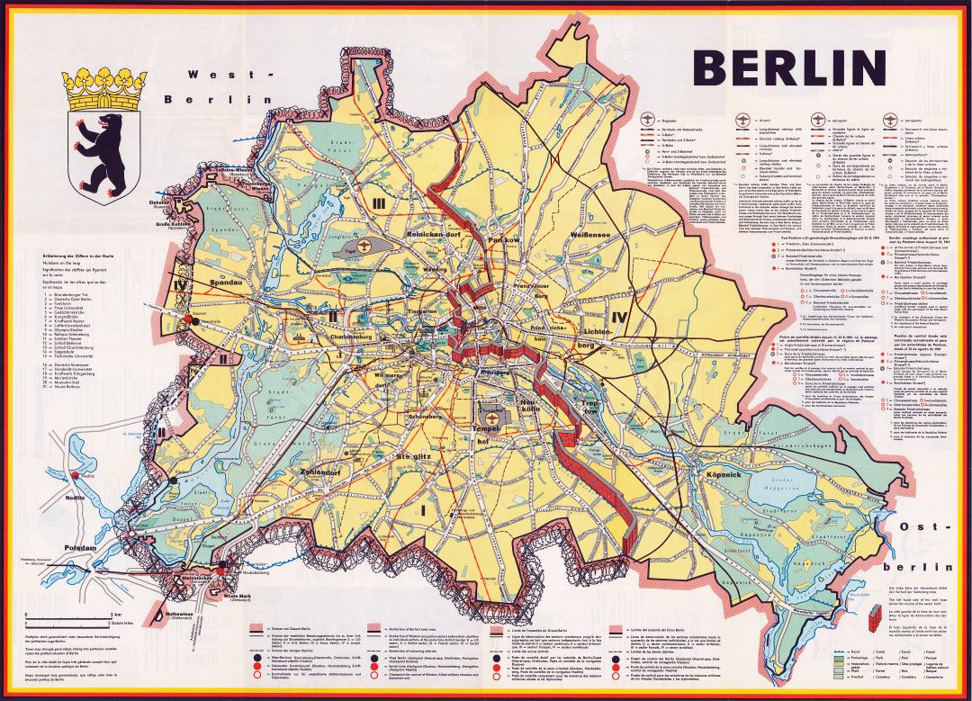 Большая детальная карта Берлина