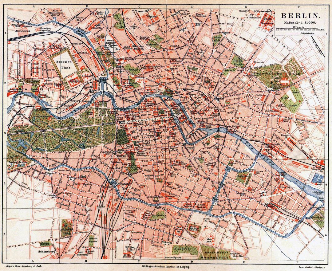 Большая старая карта Берлина