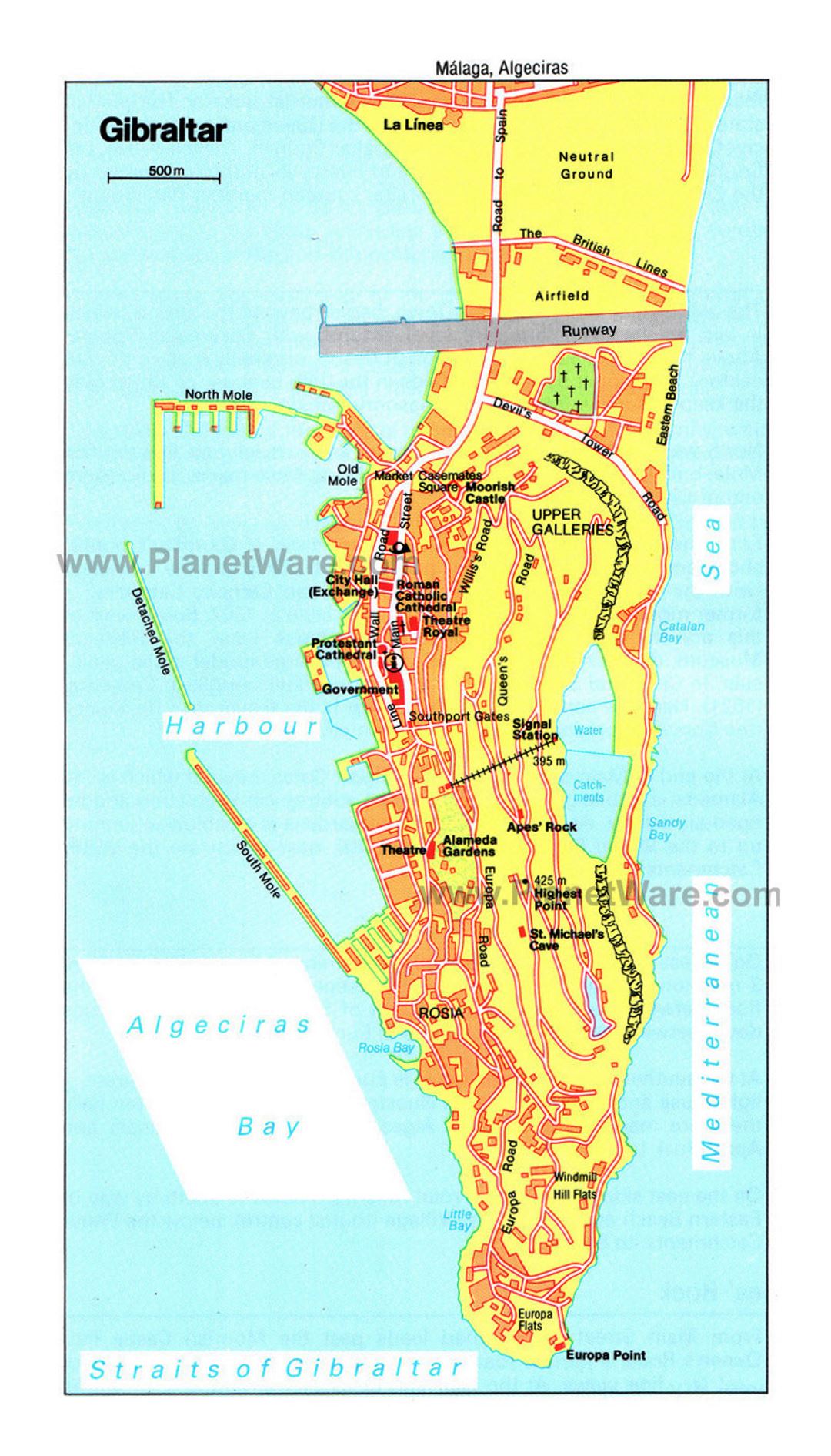 Карта дорог Гибралтара