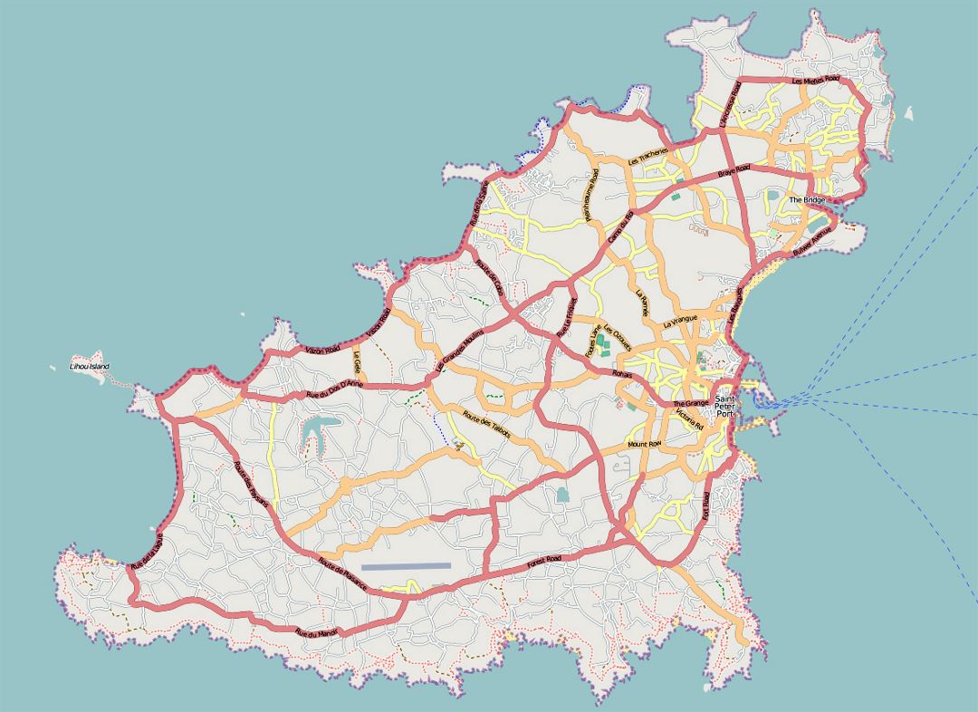 Карта дорог Гернси