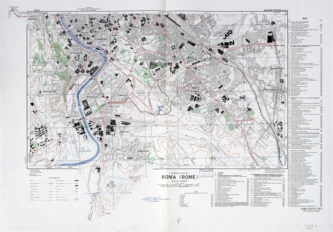 Крупномасштабный детальный план города Рим - 1943-44 (часть 2)