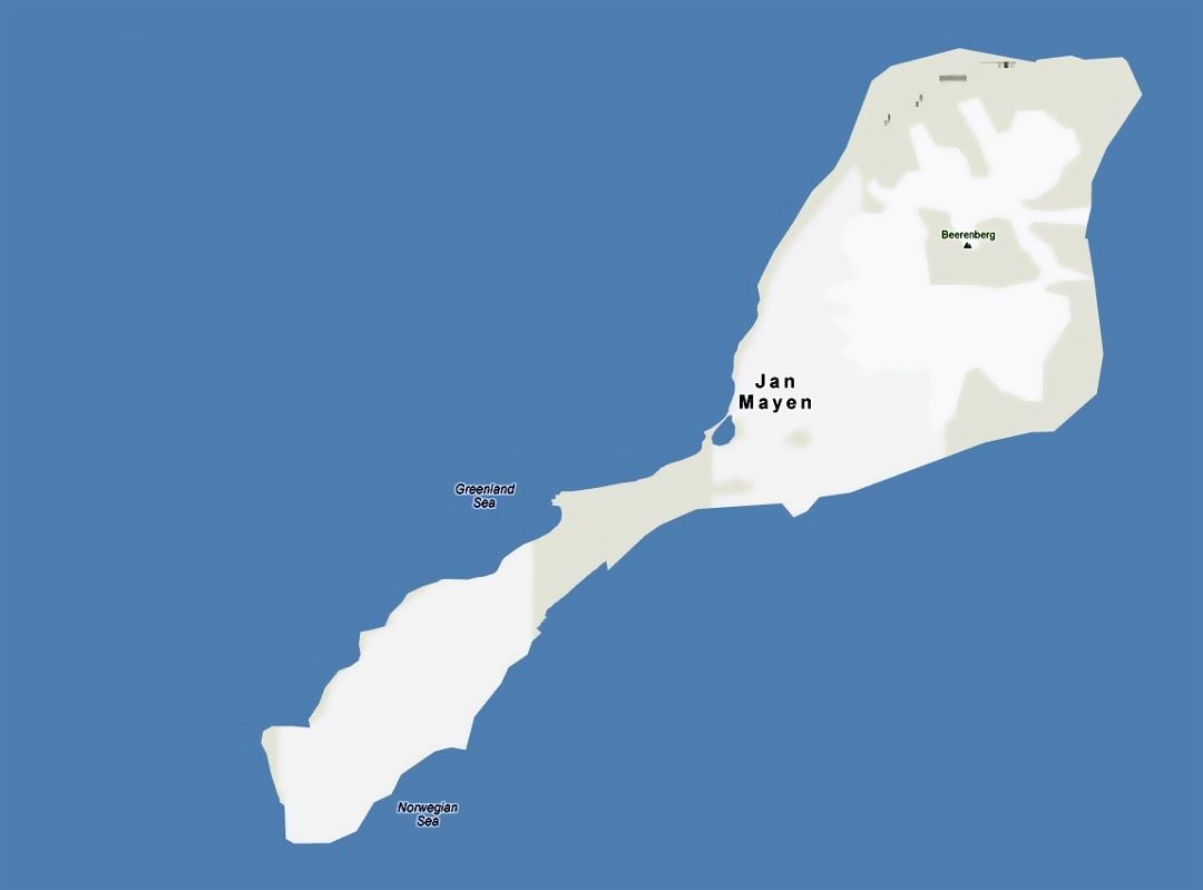 Большая карта острова Ян-Майен