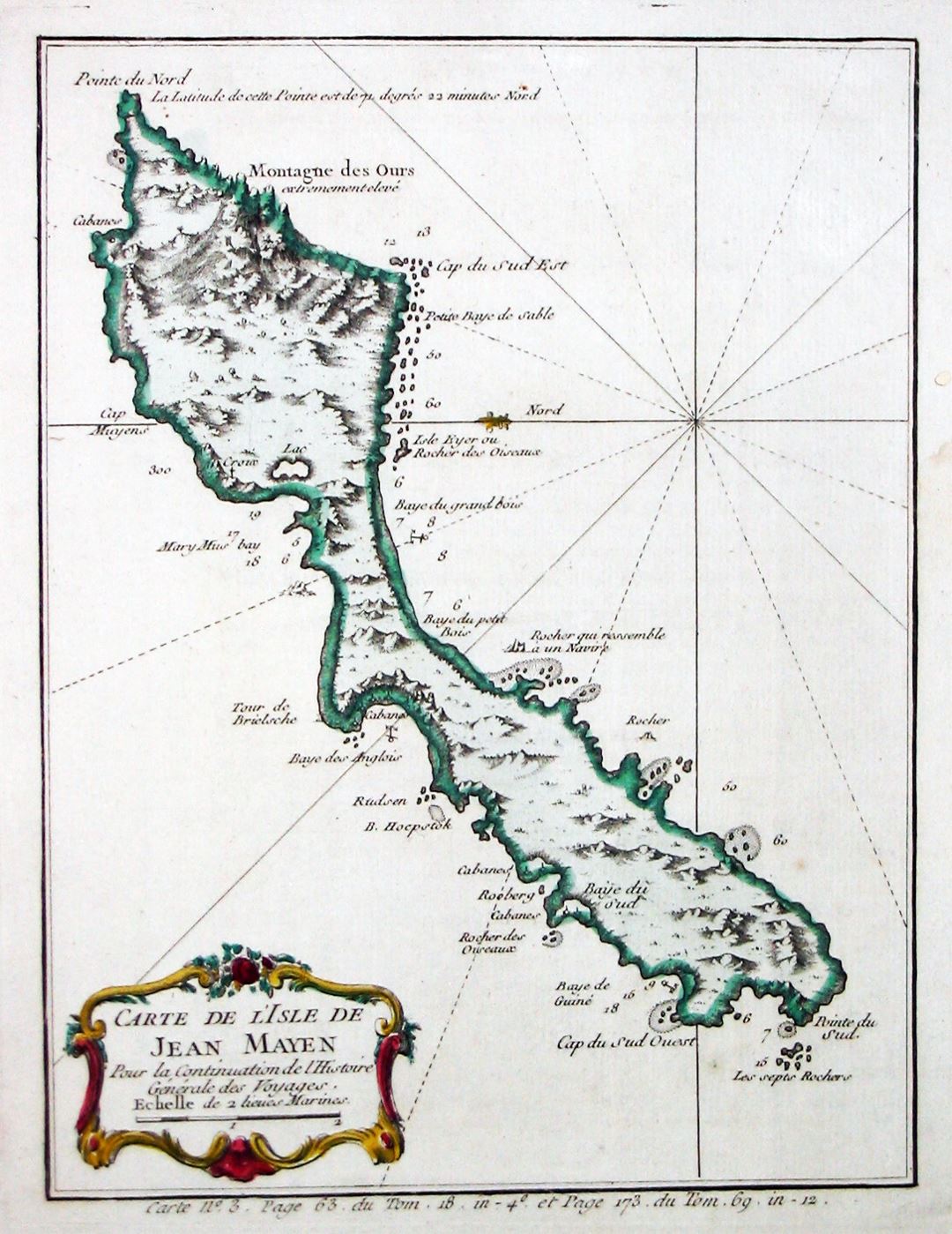 Старая карта острова Ян-Майен