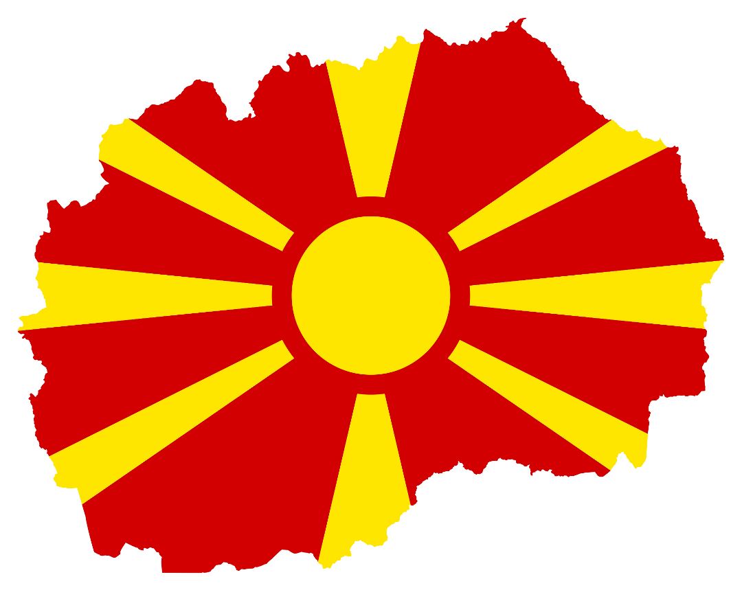 Большая карта флаг Македонии
