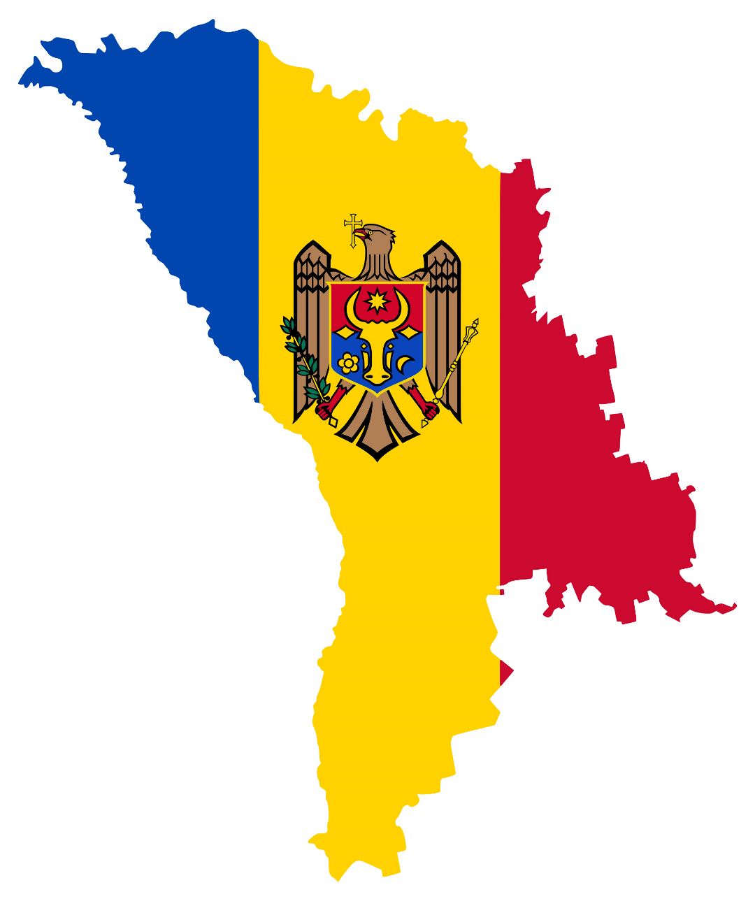 Большая карта флаг Молдовы