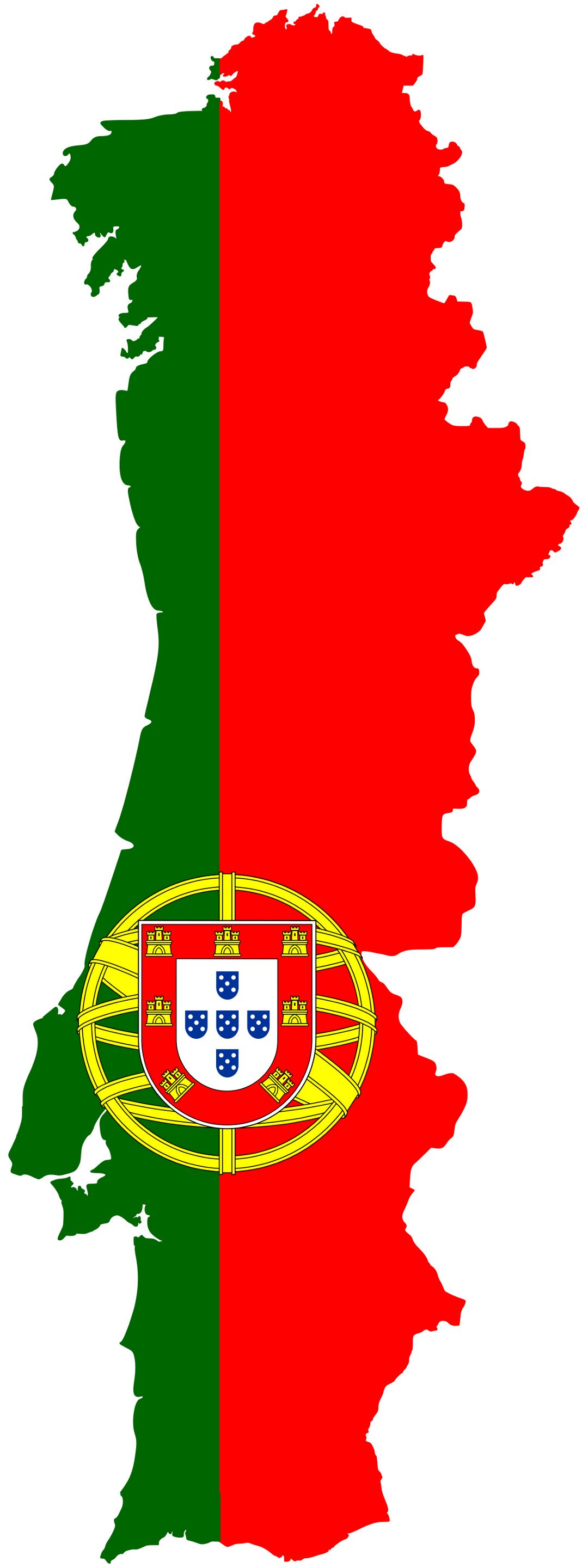Большая карта флаг Португалии