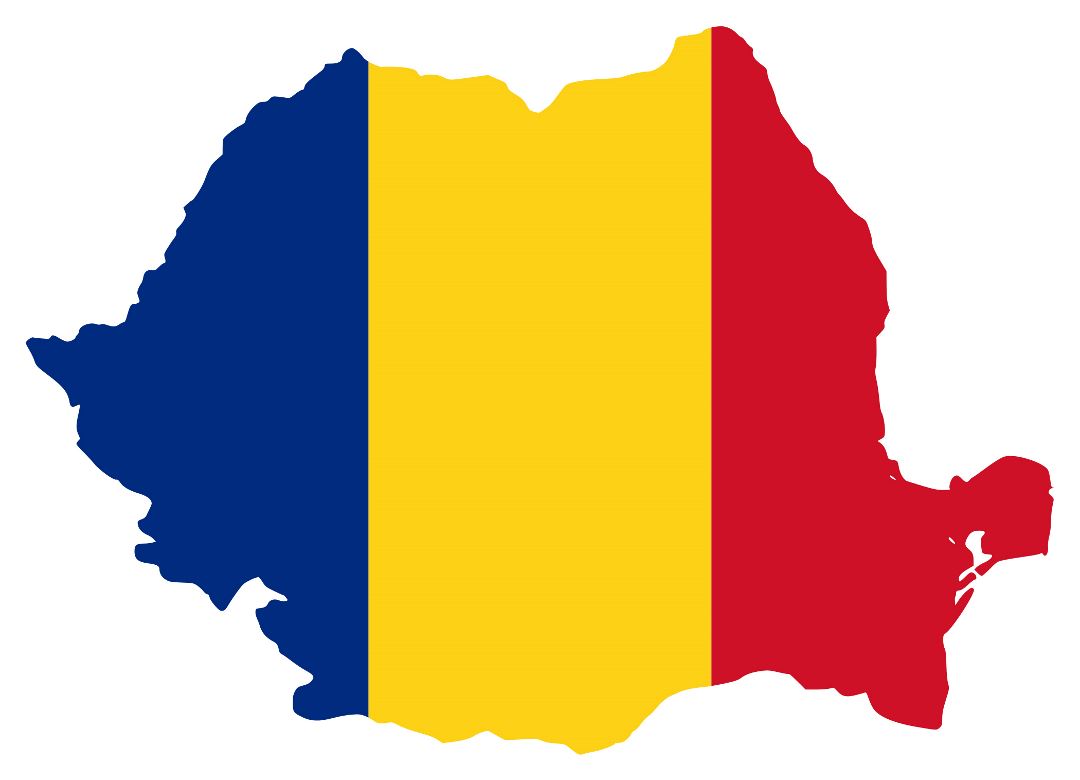 Большая карта флаг Румынии
