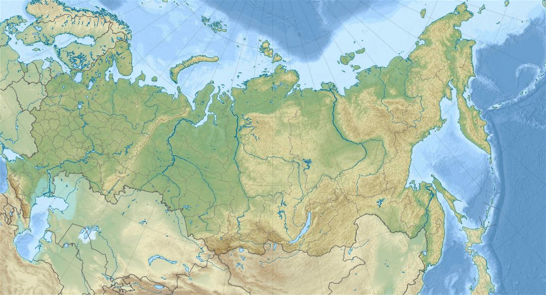 Большая карта рельефа России