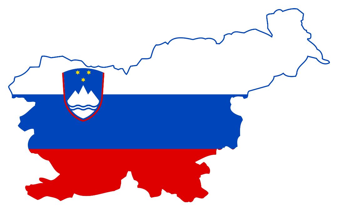 Большая карта флаг Словении