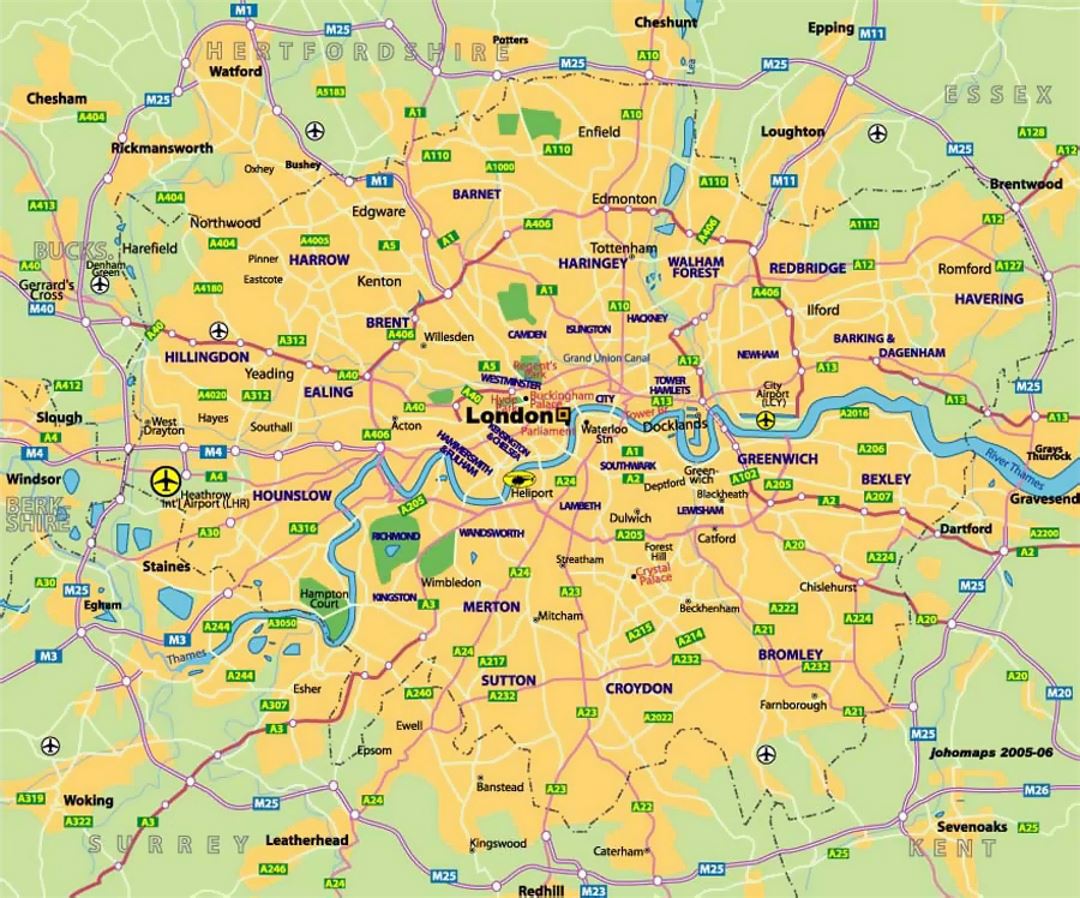 Транзитная карта города Лондона