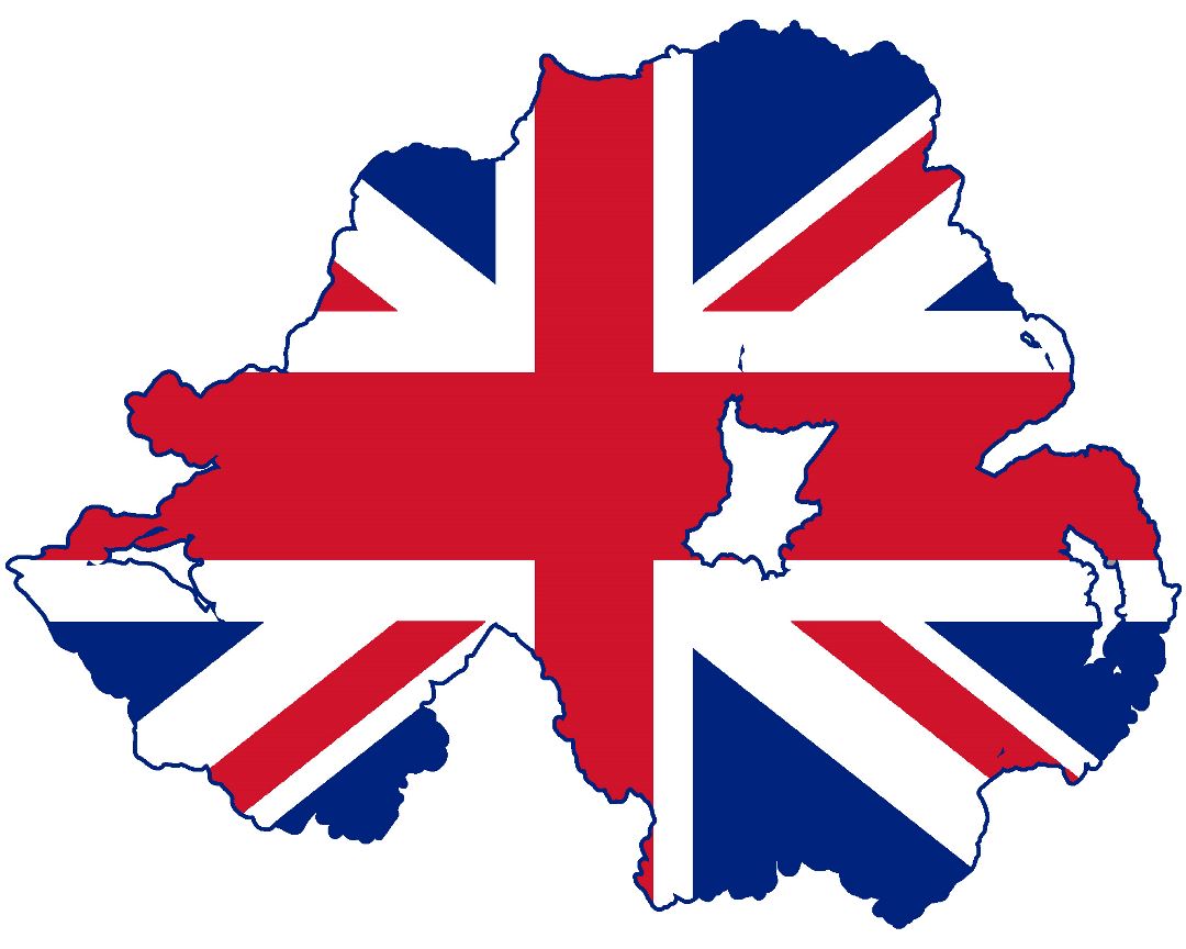Большая карта флаг Северной Ирландии