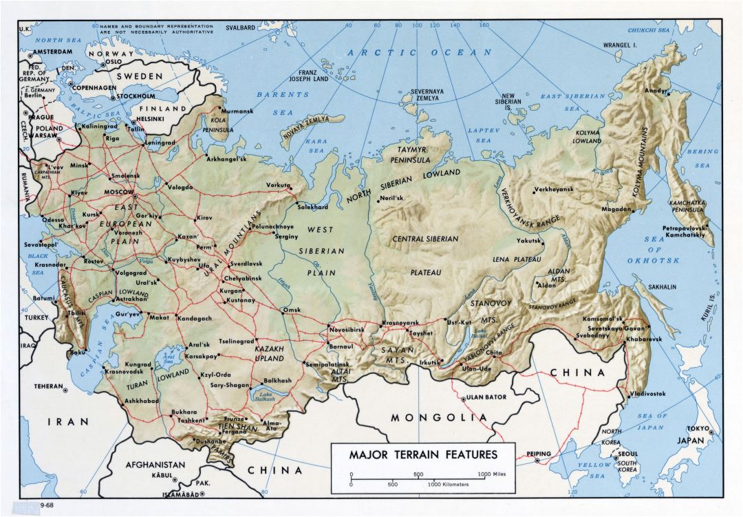 Крупномасштабная карта местности СССР - 1968