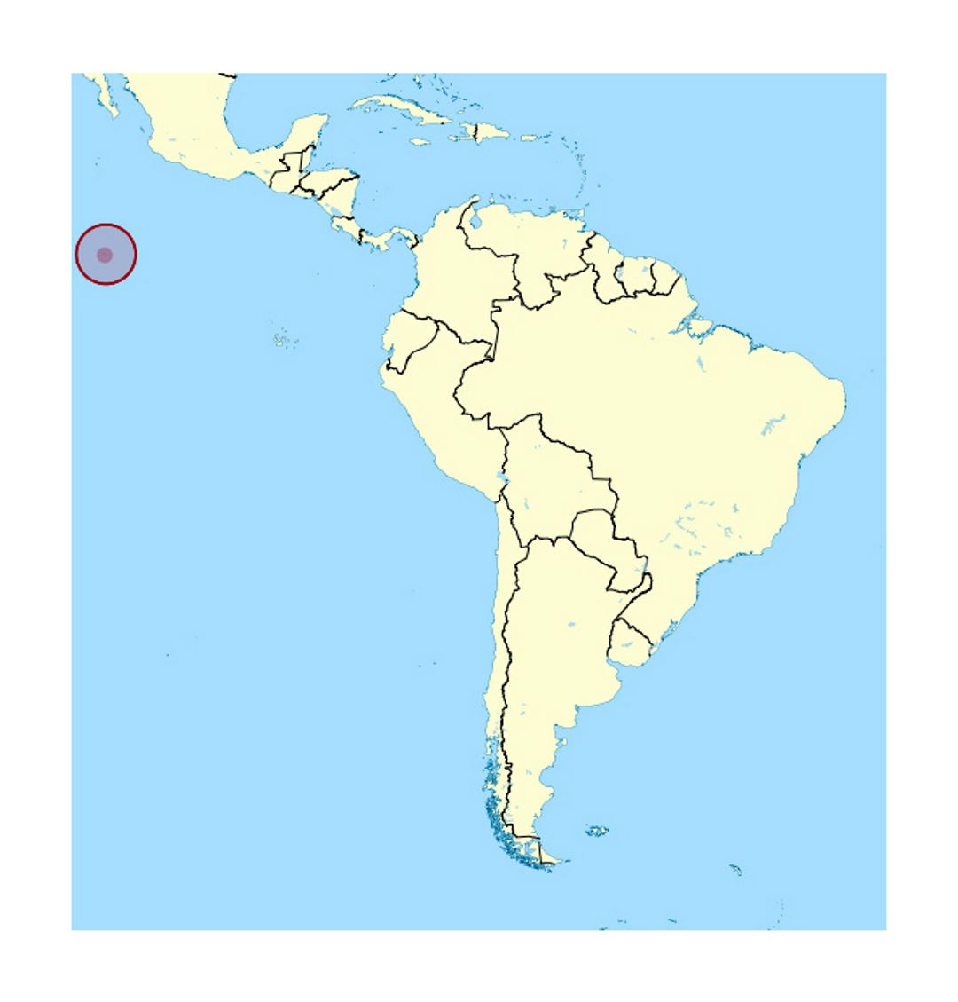 Карта расположения острова Клиппертон