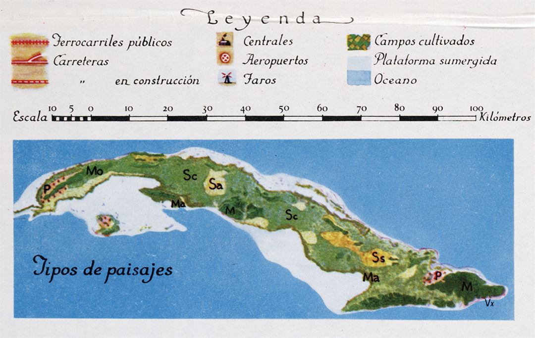 Детальная карта местности Кубы