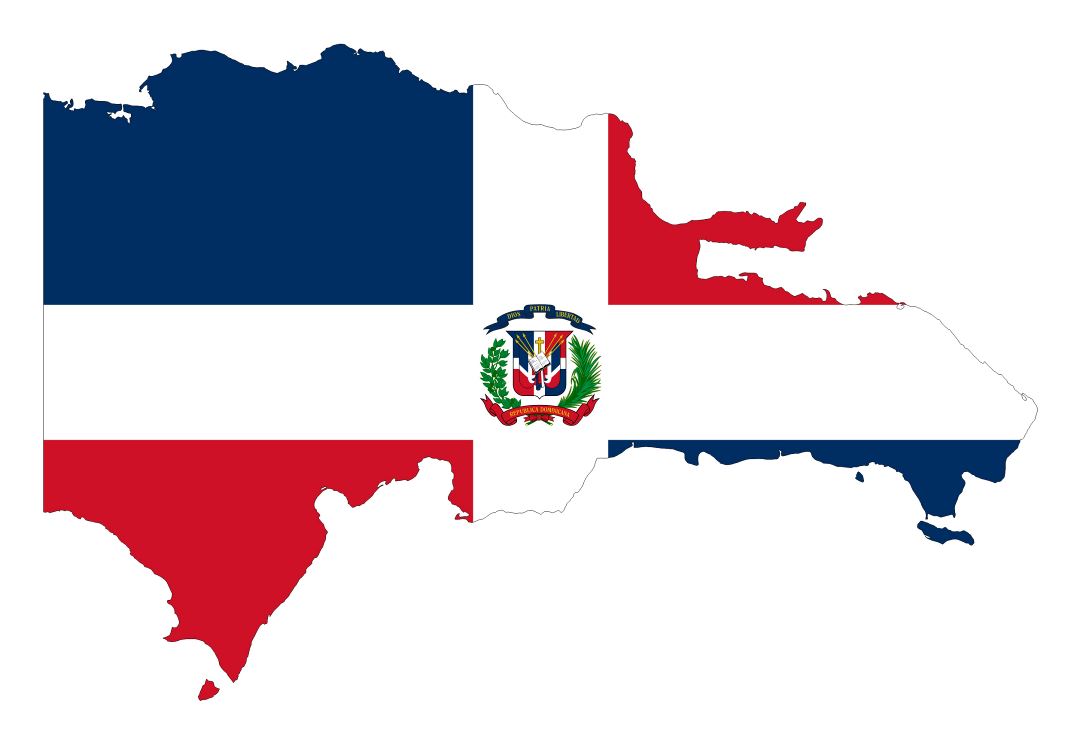 Большая карта флаг Доминиканской Республики